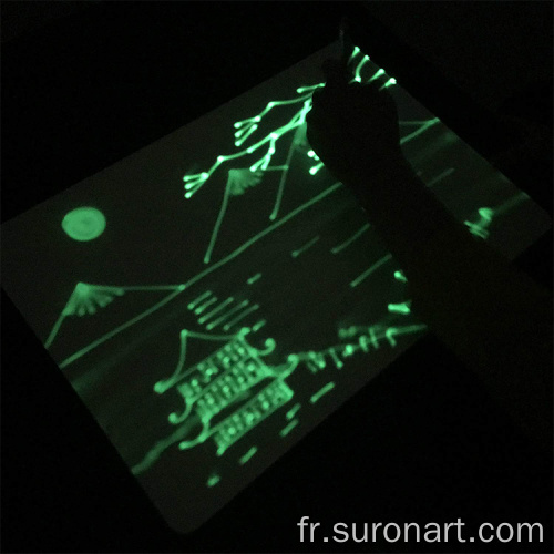 Tableau d&#39;écriture de peinture fluorescente avec stylo LED